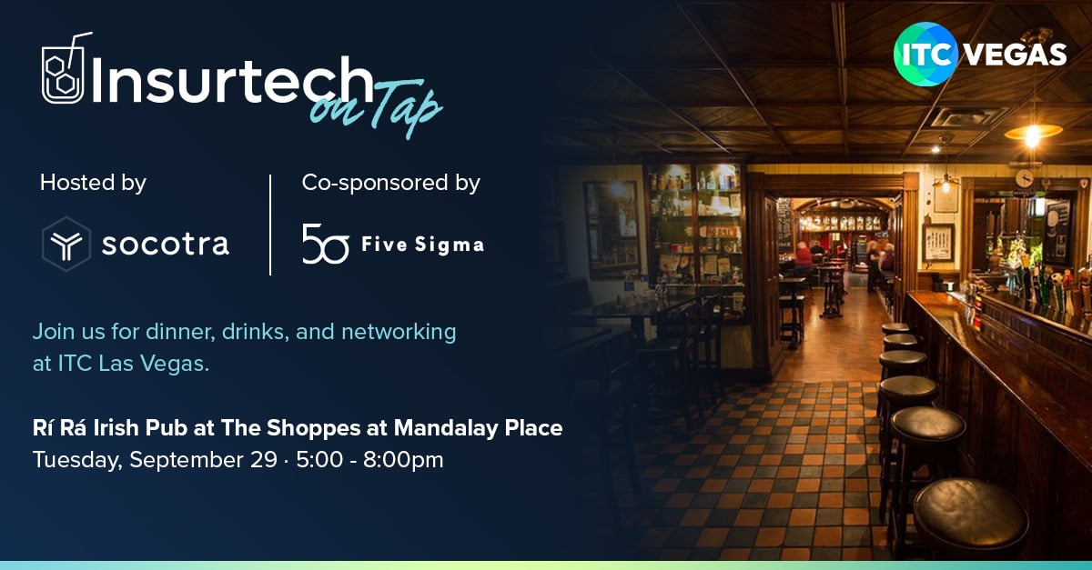 Insurtech on Tap at ITC Vegas 2026, hosted by Socotra, co-sponsored by Five Sigma